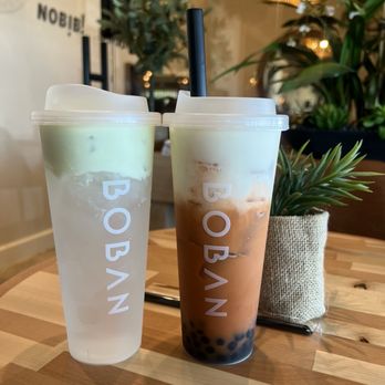 Boban - Coconut pandan and original Thai tea with boba - Vietnamese Near Me - Garden Grove, California