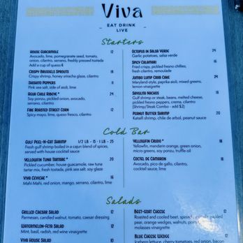 Viva - Lunch Menu - Salad Near Me - South Padre Island, Texas Viva - Lunch Menu - Salad Near Me - South Padre Island, Texas