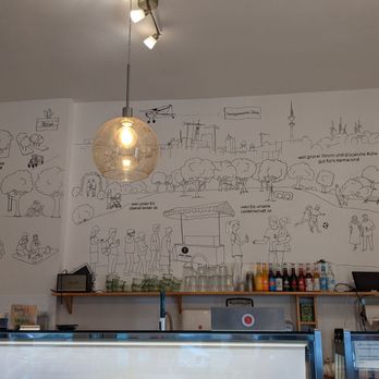 Frau Meis Eisladen - Front of the shop with a drawing on the wall - Ice Cream & Frozen Yogurt Near Me - Hamburg, HH Frau Meis Eisladen - Front of the shop with a drawing on the wall - Ice Cream & Frozen Yogurt Near Me - Hamburg, HH