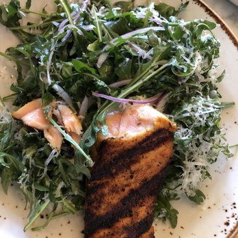 FIG Restaurant - Arugula salad with side of grilled curried salmon - Bars Near Me - Santa Monica, California FIG Restaurant - Arugula salad with side of grilled curried salmon - Bars Near Me - Santa Monica, California