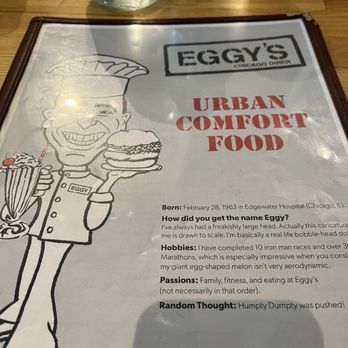 Eggy's Diner Chicago - Menu front - Breakfast & Brunch Near Me - Chicago, Illinois