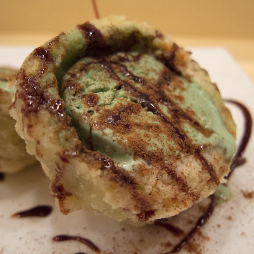 Sushi House - Tempura Fried Ice Cream (green tea ice cream) - Sushi Bars Near Me - Leawood, Kansas Sushi House - Tempura Fried Ice Cream (green tea ice cream) - Sushi Bars Near Me - Leawood, Kansas