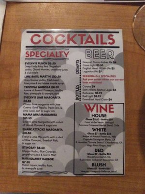 Menu photo 6 Evelyn's Drive In Tiverton, RI