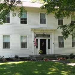 VanCleef Homestead - Front of B&B as seen from Cayuga Street and the driveway.