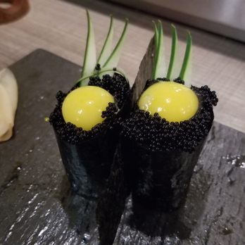 Sushi I - Pictured: Quale and Masago (fish roe) battleship sushi  Fun to eat and artsy! - Sushi Bars Near Me - Coeur d'Alene, Idaho