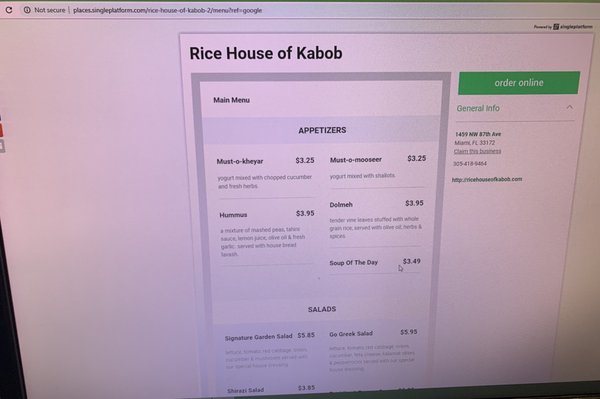 Menu photo 2 Rice Mediterranean Kitchen Doral, FL Menu photo 2 Rice Mediterranean Kitchen Doral, FL