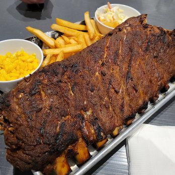The Derby Room - Wednesday is (St. Louis) Pork rib night, 10 ribs $21.99. Unfortunately, dry, overdone, but good flavor. Sweet Baby Ray's bbq sauce. - Horse Racing Near Me - Norco, California The Derby Room - Wednesday is (St. Louis) Pork rib night, 10 ribs $21.99. Unfortunately, dry, overdone, but good flavor. Sweet Baby Ray's bbq sauce. - Horse Racing Near Me - Norco, California