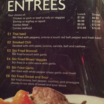 Thai Stellar - Entree menu, pt 1 - Thai Near Me - Webster, Texas