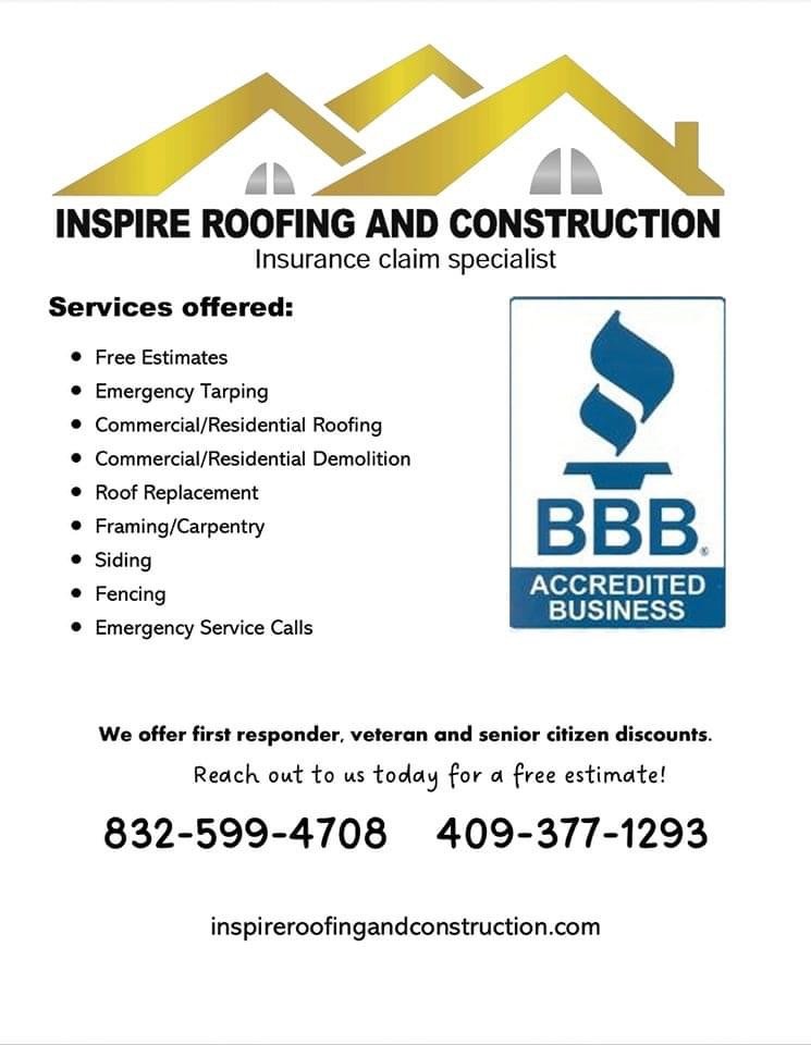 Slide of Inspire Roofing and Construction