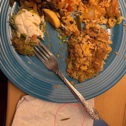 El Toro - As you can see there's the piece of wood that my husband came across in his fajita dinner. Very disappointed in this restaurant!!