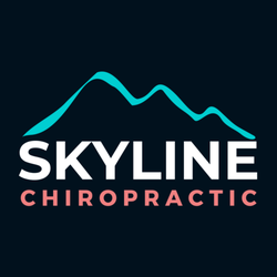 Skyline Chiropractic - Bright Logo on dark Background