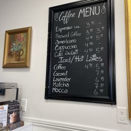 Coffee Menu Coffee Menu