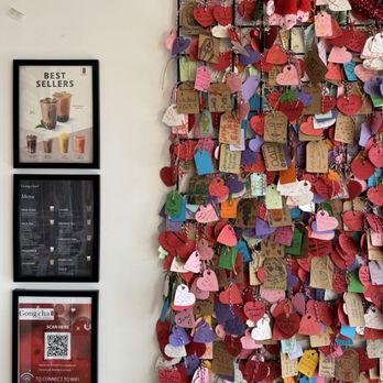 Gong Cha - Menu and decor as you enter - Bubble Tea Near Me - Long Beach, California