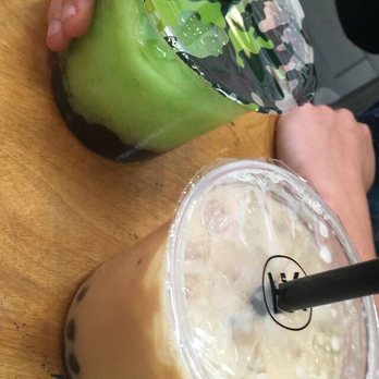 Hana Kitchen - Green apple slush & milk tea boba - Bubble Tea Near Me - Santa Barbara, California Hana Kitchen - Green apple slush & milk tea boba - Bubble Tea Near Me - Santa Barbara, California