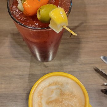 Snooze, an A.M. Eatery - Bloody Mary, Lavender latte - Breakfast & Brunch Near Me - Tustin, California Snooze, an A.M. Eatery - Bloody Mary, Lavender latte - Breakfast & Brunch Near Me - Tustin, California