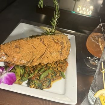 LYV Detroit - Red snapper friend fish with hibachi rice - Lounges Near Me - Detroit, Michigan LYV Detroit - Red snapper friend fish with hibachi rice - Lounges Near Me - Detroit, Michigan