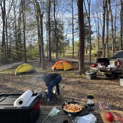 Sheltowee Trace Adventure Resort - tent site D1, we were the only ones in the tent sites!