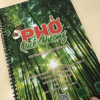 Pho Que Huong - Menu - Vietnamese Near Me - Honolulu, Hawaii