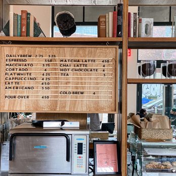 Brew Brew - a menu on the counter - Coffee & Tea Near Me - Brooklyn, New York