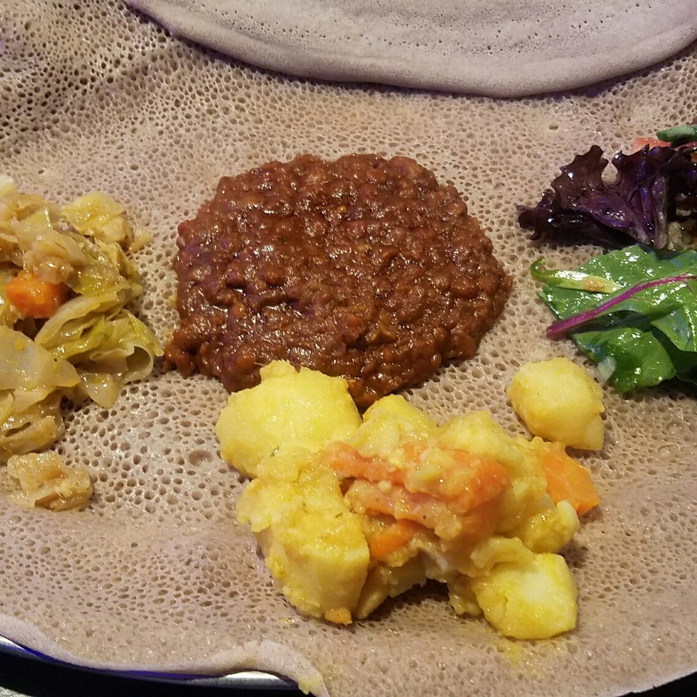 Jano Ethiopian Restaurant - Vegetarian sampler - those lentils are to die for! - Ethiopian Near Me - Baltimore, Maryland Jano Ethiopian Restaurant - Vegetarian sampler - those lentils are to die for! - Ethiopian Near Me - Baltimore, Maryland