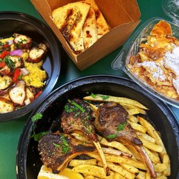 Octopus and lamb chops Octopus and lamb chops