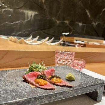 Hiroshi - wagyu tataki + uni + caviar - Japanese Near Me - Los Altos, California