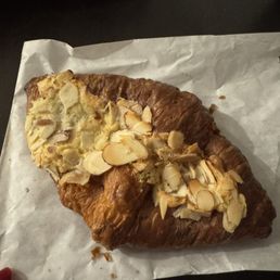 Stale almond croissant. It was inedible