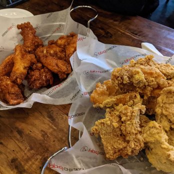 bb.q Chicken - 1 order each of of medium bone-in & boneless wings - Korean Near Me - Arlington, Texas bb.q Chicken - 1 order each of of medium bone-in & boneless wings - Korean Near Me - Arlington, Texas