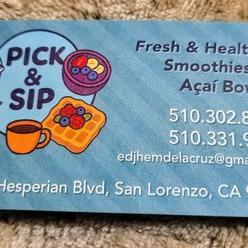Pick&Sip - Sept '26 - Acai Bowls Near Me - San Lorenzo, California Pick&Sip - Sept '26 - Acai Bowls Near Me - San Lorenzo, California