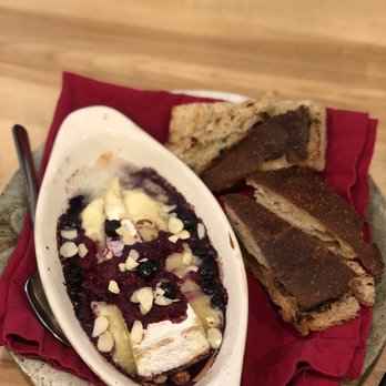 Turkey Red - Baked Brie with slivered almonds & berries appetizer special - Bakeries Near Me - Palmer, Alaska