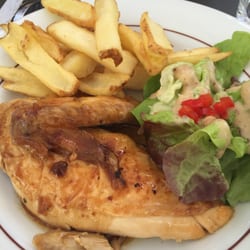 Le Rouge Gorge - Plat du jour: poulet/frites et salade