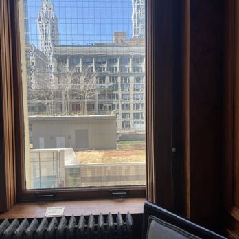 The Marshall Field's Walnut Room - Outside view from table - American Near Me - Chicago, Illinois The Marshall Field's Walnut Room - Outside view from table - American Near Me - Chicago, Illinois