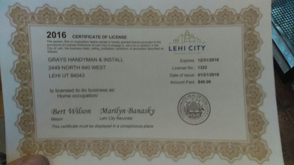 Slide of Grays Handyman and Install