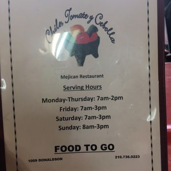 Chile Tomate & Cebolla Mexican Restaurant - Menu - Mexican Near Me - San Antonio, Texas Chile Tomate & Cebolla Mexican Restaurant - Menu - Mexican Near Me - San Antonio, Texas