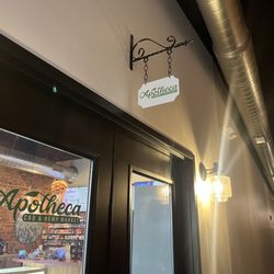 Apotheca Cannabis Dispensary - Entrance sign