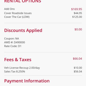 Avis - Proof of insurance and roadside - Car Rental Near Me - Chico, California