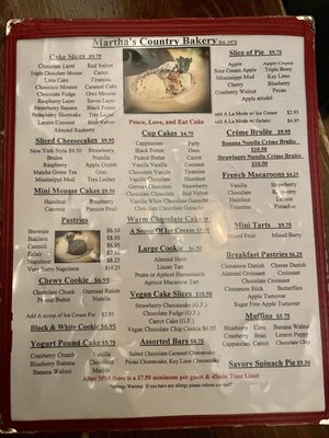Menu photo 7 Martha's Country Bakery Bayside, NY