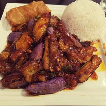 Peppercorns Kitchen - Lunch special: Eggplant with garlic sauce. - Szechuan Near Me - Evanston, Illinois Peppercorns Kitchen - Lunch special: Eggplant with garlic sauce. - Szechuan Near Me - Evanston, Illinois