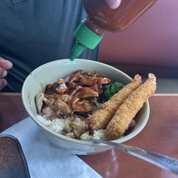 Teri Cafe - Wednesday special of chicken teriyaki and 2 piece fried shrimp - Ramen Near Me - Oceanside, California