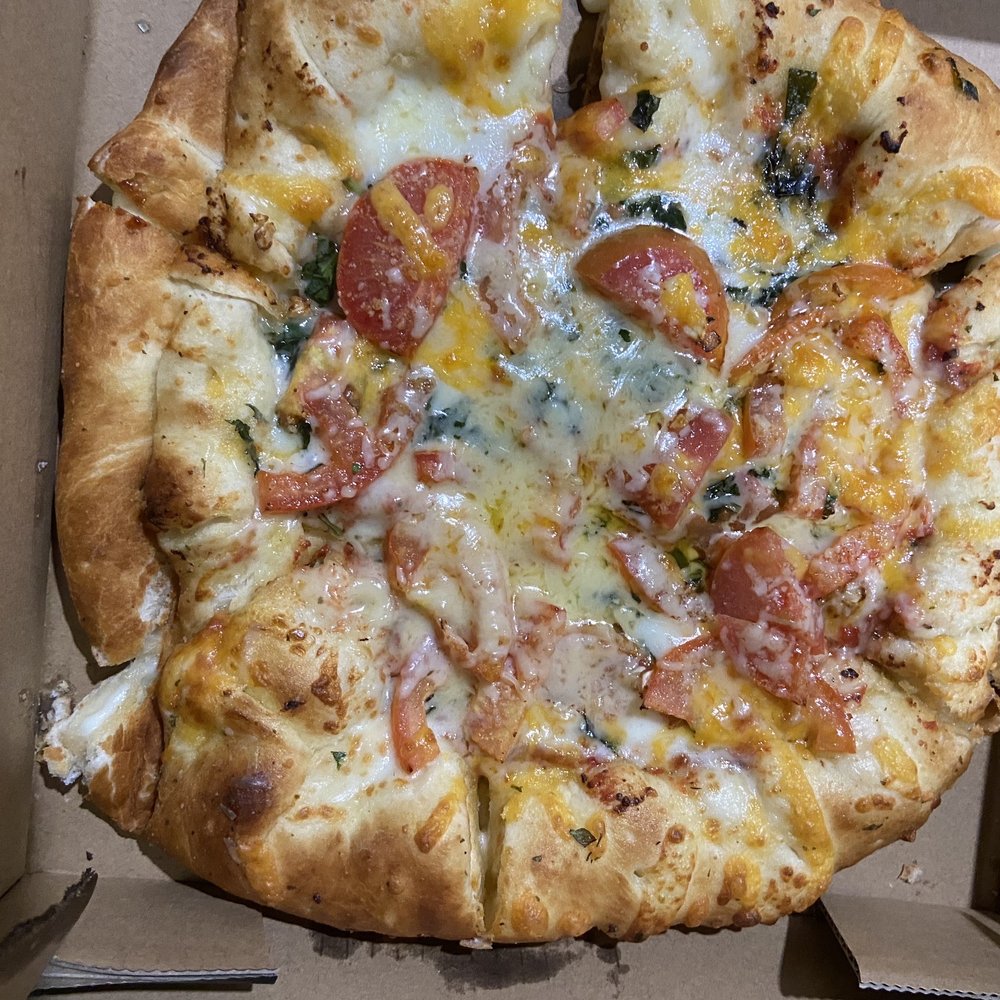 Crust Pizza Co. - Cypress - A Margherita pizza....no flavor at all and was stuck to the pan when came out of the oven... - Pizza Near Me - Cypress, Texas Crust Pizza Co. - Cypress - A Margherita pizza....no flavor at all and was stuck to the pan when came out of the oven... - Pizza Near Me - Cypress, Texas