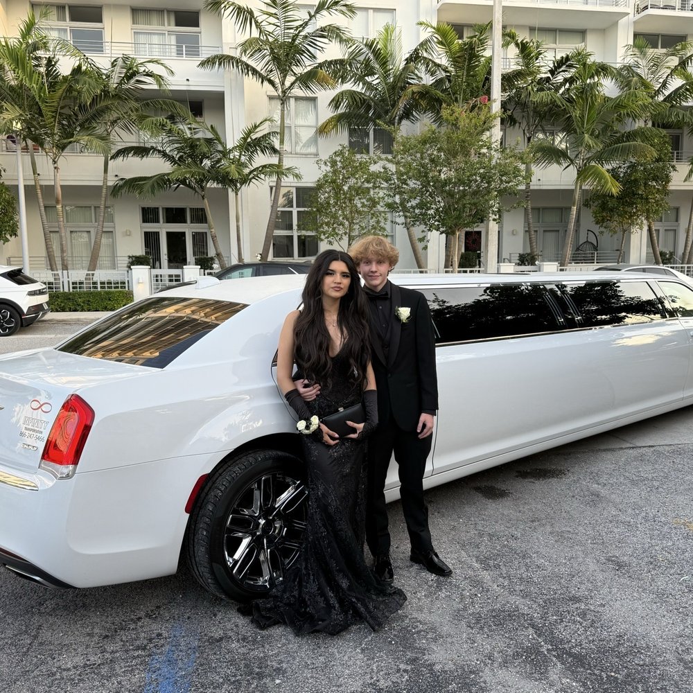 Infinity Transportation - Zack's Senior Prom 2025. Thank you Infinity Transportation and our driver, Warren! - Limos Near Me - Fort Lauderdale, Florida Infinity Transportation - Zack's Senior Prom 2025. Thank you Infinity Transportation and our driver, Warren! - Limos Near Me - Fort Lauderdale, Florida