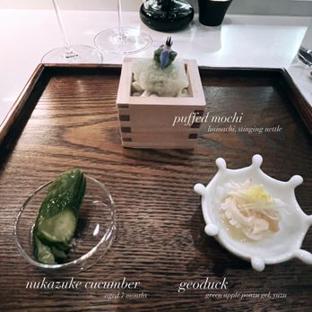 Nisei - Puffed mochi, nukazuke cucumber, geoduck - Japanese Near Me - San Francisco, California Nisei - Puffed mochi, nukazuke cucumber, geoduck - Japanese Near Me - San Francisco, California