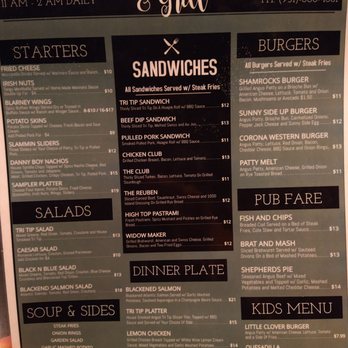 Shamrock's - Menu as of 5-9-21. I forgot to take pics of food, but Widowmaker (with onion rings) and the salmon dinner were delicious. - Irish Near Me - Corona, California Shamrock's - Menu as of 5-9-21. I forgot to take pics of food, but Widowmaker (with onion rings) and the salmon dinner were delicious. - Irish Near Me - Corona, California