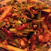 Photo de Deux Fois Plus de Piment - Paris, France. Poulet a la sichuanaise