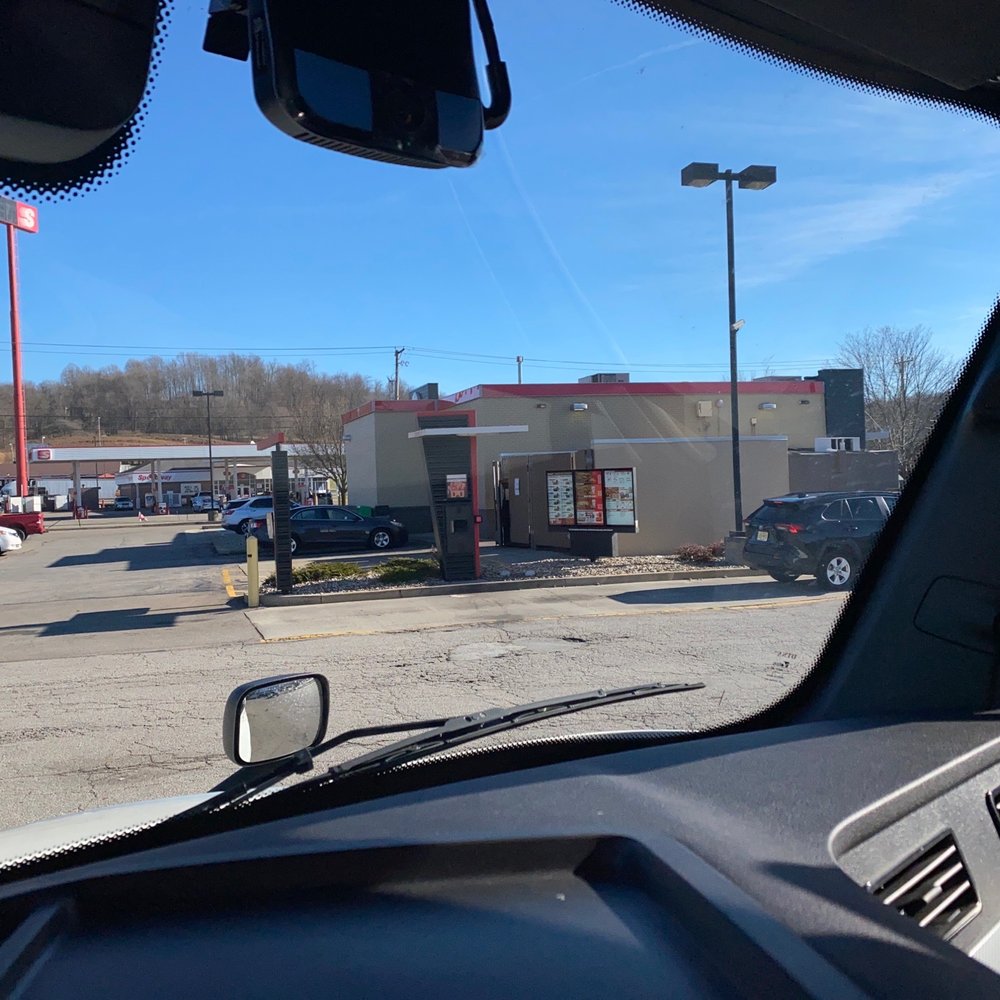 Rear parking lot view of restaurant.