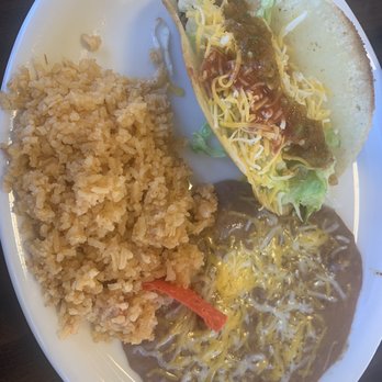 Super Mex - Shredded beef taco w/ rice and beans - Mexican Near Me - Long Beach, California Super Mex - Shredded beef taco w/ rice and beans - Mexican Near Me - Long Beach, California