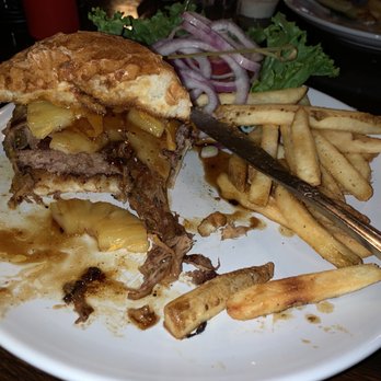 MeMe's Cafe - This is half of the teriyaki burger with fries. I am posting this pic so you can see the toppings on the burger. Delicious and flavorful! - American Near Me - Springdale, Utah MeMe's Cafe - This is half of the teriyaki burger with fries. I am posting this pic so you can see the toppings on the burger. Delicious and flavorful! - American Near Me - Springdale, Utah