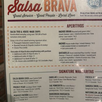 Salsa Brava - Menu - Mexican Near Me - Flagstaff, Arizona