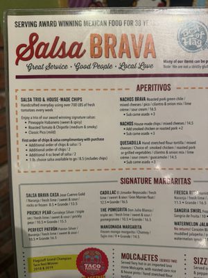 Menu photo 3 Salsa Brava Flagstaff, AZ