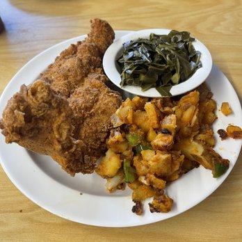 The Serving Spoon - Catfish fillet, Country potatoes, Collards - Breakfast & Brunch Near Me - Inglewood, California The Serving Spoon - Catfish fillet, Country potatoes, Collards - Breakfast & Brunch Near Me - Inglewood, California